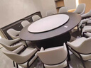 及好酒店电动餐桌大圆桌岩板转盘圆桌新中式火锅桌16人20人饭店大圆桌 手动款1.6米 8-9人高档酒店专用 实拍图