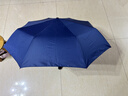 C'mon 全自动雨伞三折大号防风加固男士商务折叠自动伞 藏青色 实拍图