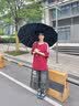 小米乾盾全自动晴雨伞加强伞骨太阳雨伞一键收放防紫外线黑胶防晒遮阳 108骨-曜石黑【加大加固/晴雨】自动 实拍图