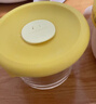 乐扣乐扣辅食盒婴儿玻璃保鲜盒可蒸煮迷你辅食工具宝宝蒸蛋碗姜黄圆形 实拍图