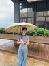 美度全自动三折雨伞学生儿童晴雨伞环扣柄可挂书包圆角防戳M3075黄色 实拍图