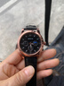正品男士手表高档休闲石英表简约气质男表皮带高颜值罗马时尚腕表 黑色运动款 实拍图