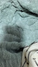 三利家居连帽浴裙女吸水速干不易掉毛浴巾式浴衣男情侣浴袍睡袍 绿色 实拍图