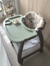 XUM肯德基婴儿餐椅同款宝宝多功能座椅儿童高度可调成长吃饭餐桌椅 青色+双餐盘+刹车轮+坐垫+置物兜 实拍图