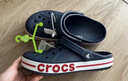 CROCS卡骆驰贝雅卡骆班洞洞鞋轻便耐磨拖鞋一脚蹬休闲鞋|205089 深蓝/辣椒红-4CC 44 (280mm) 实拍图
