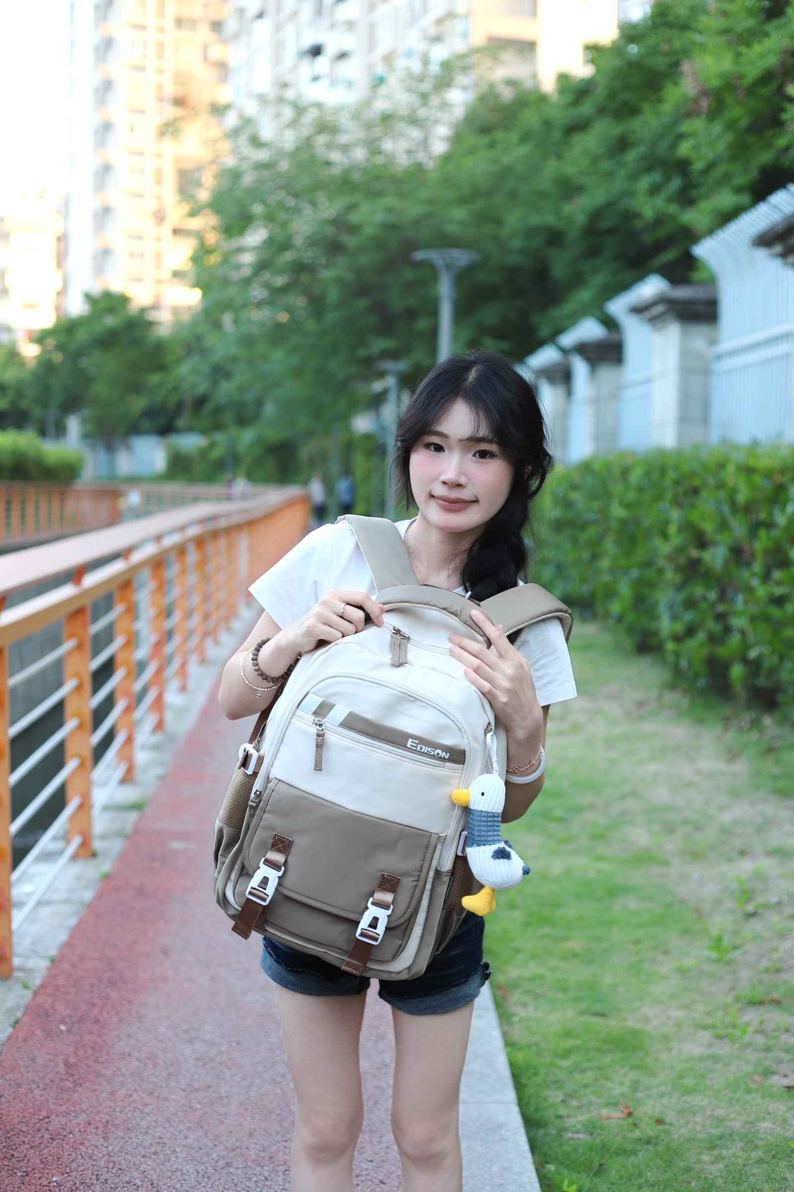 爱迪生发明家中学生书包初中生高中减负护脊男女孩双肩背包高颜值 k073-26 实拍图