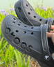 CROCS卡骆驰洞洞鞋贝雅洞洞鞋轻便运动鞋耐磨一脚蹬拖鞋休闲鞋|10126 黑色-001 45 (290mm) 实拍图