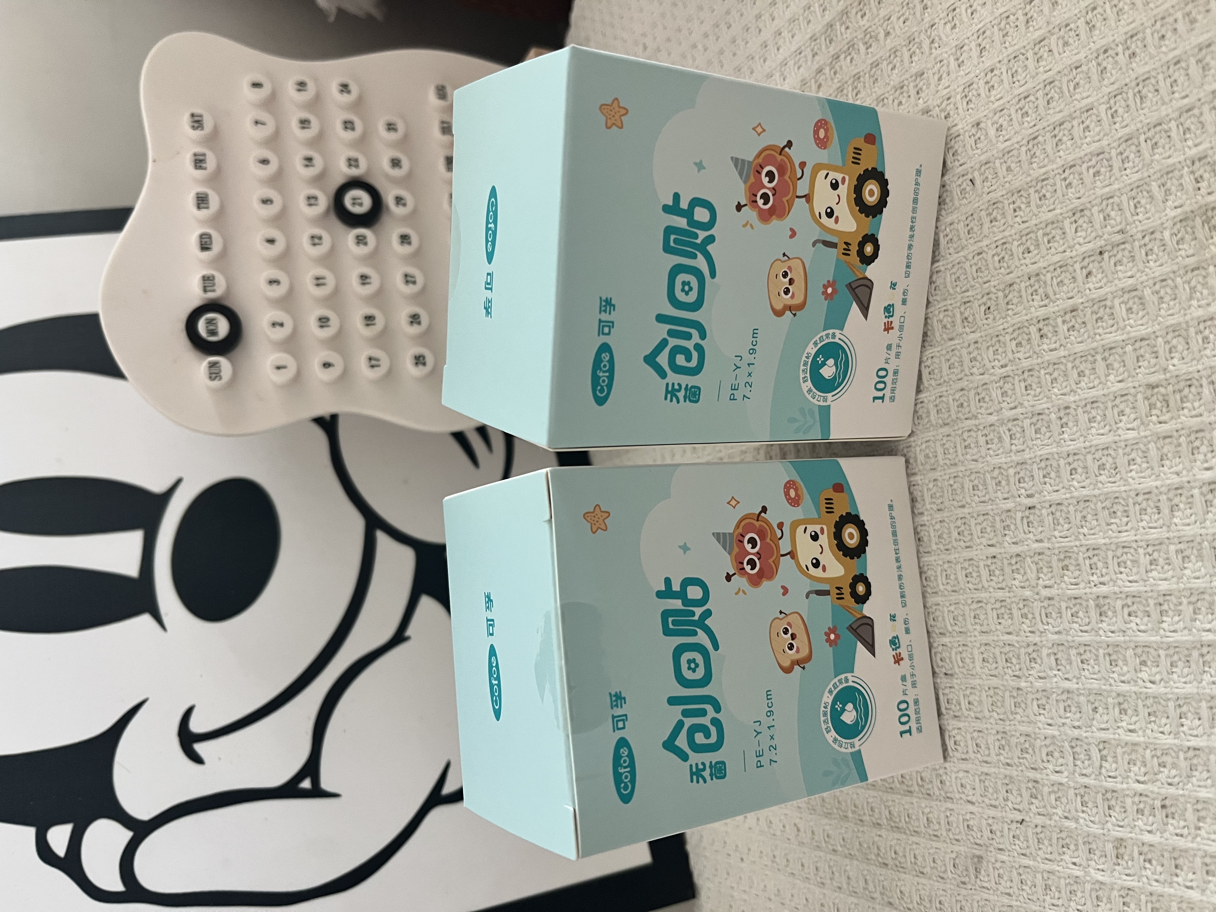 可孚医用无菌创口贴100片/盒 婴儿儿童卡通防水透气大号创可贴可洗澡 实拍图