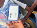 得力（deli）50只横式夹扣工作牌 证件卡套PP工作证员工牌厂牌公交卡套饭卡地铁   卡套带夹子 蓝5742 实拍图