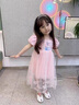 G.duck童装女童爱莎公主裙夏季洋气儿童裙子夏季礼服裙小女孩六一表演服 粉色裙子 120 (建议110cm  6-7岁左右)c 晒单实拍图
