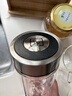 希诺抗菌玻璃杯双层防烫办公车载水杯男高档泡茶杯子XN-9303KT 360ml 实拍图