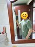重磅纯棉短袖t恤男高档纯色印花休闲基础款内搭半袖打底衫 橄榄绿 XL  140-155斤 实拍图
