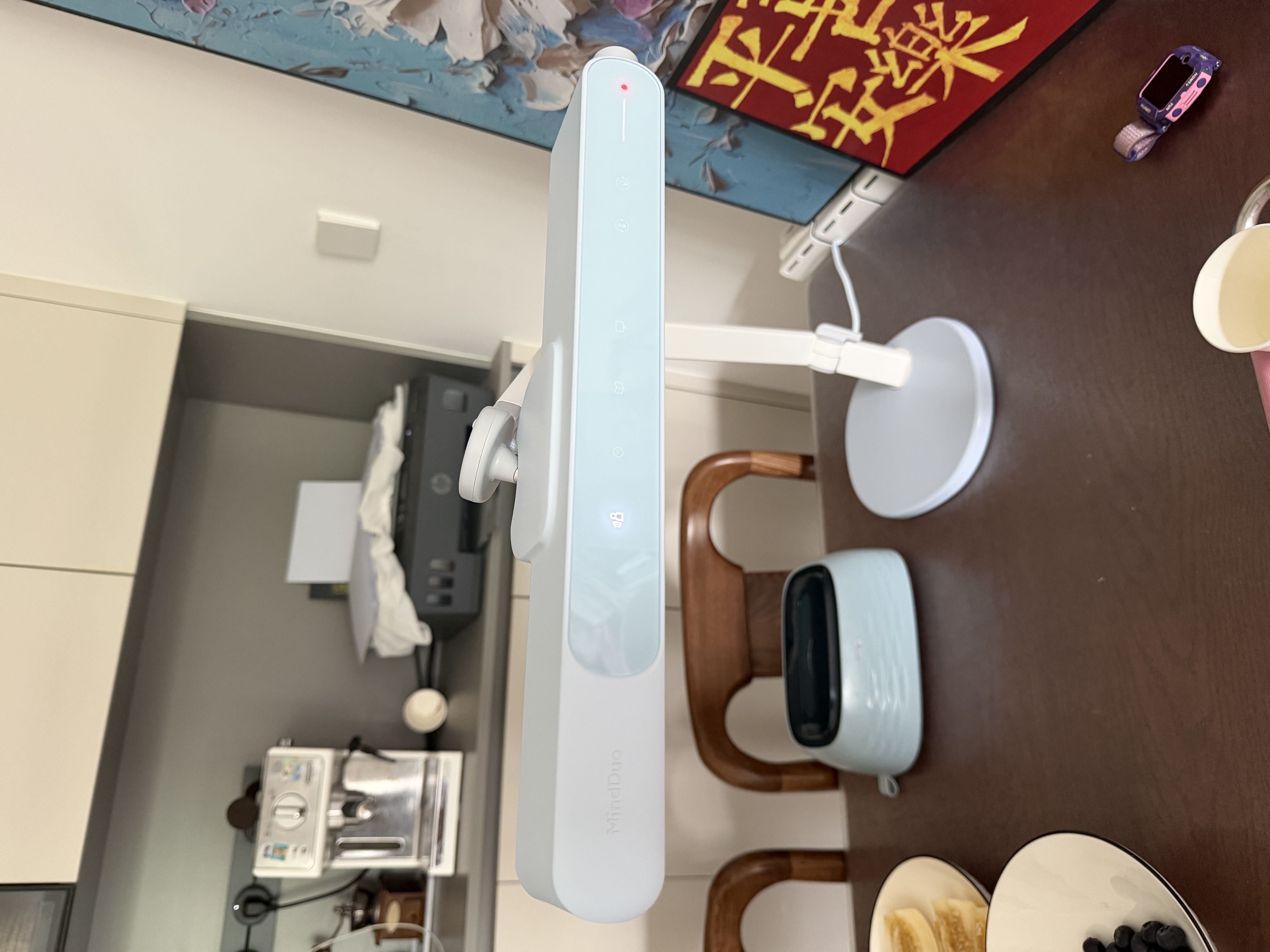 麦朵尔MindDuo2护眼台灯 全光谱LED国AA智能调光儿童阅读学习台灯 冰雪蓝 实拍图
