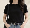 JD FASHION京东自有品牌50支液氨凉感女士t恤短袖圆领正肩2026新款衣服 实拍图