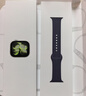 Apple/苹果 Watch S11 智能手表GPS款46毫米银色铝金属表壳雾紫色运动型表带S/M MEVW4CH/B 实拍图