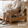 源氏木语精选全实木沙发现代简约布艺沙发小户型客厅储物沙发橡木实木家具 【2】橡木原木色烟栗棕三人位 组装 实拍图