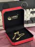 中国黄金（CHINA GOLD）小金砖黄金项链女999足金吊坠小金条七夕情人节礼物送女朋友老婆 金重约1.5g【足金吊坠*赠银链】 实拍图