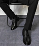 意尔康男鞋圆头商务正装鞋春秋单鞋系带皮鞋德比婚鞋 53449W 黑色 43 实拍图