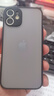 暴走 适用苹果12Mini手机壳 iPhone12Mini保护套镜头全包防摔防指纹魔方硅胶直边撞色透明磨砂黑 实拍图
