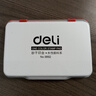 得力（deli）【超级爆款】秒干印台120*80mm金属方形大号秒干印台印泥印油办公用品盘面106*67 红色9892 实拍图