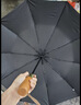 C'mon全自动晴雨伞三折大号防晒晴雨两用男曜石黑 10骨金圈木柄自动伞 实拍图