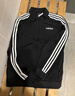 adidas休闲舒适三条纹立领夹克外套男装秋季阿迪达斯官方轻运动   黑色/白（推荐选大一码）   XS 实拍图
