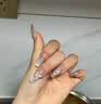 宝影怡穿戴甲女美甲贴片爆款中长款重复用闪钻猫眼假指甲片果冻胶可工具 珠圆玉润【S】10片 实拍图