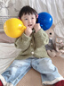 波比超人儿童手柄球拍拍球婴幼儿手抓小皮球一岁1宝宝摇铃球弹力球类玩具2 实拍图