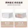 稻草熊收纳箱抽屉式塑料家用衣物储物整理箱衣柜衣服组合式抽屉收纳盒 深53宽30高20 透明单个装【出口品质】 实拍图