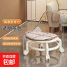 亚克力小凳子静音带万向轮儿童学步凳网红小椅子滑轮矮凳浴室凳 颜色随机【活动款】 实拍图