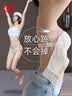 猫人无肩带内衣女士大胸显小防滑抹胸无钢圈防下垂性感聚拢胸罩白36 实拍图