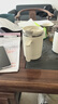 304不锈钢马克杯办公室喝水杯带盖勺咖啡牛奶燕麦杯子便携防烫杯 米白色 实拍图
