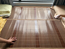 半弦月【热销NO.1】竹席凉席竹青1.5x1.8x2米学生宿舍夏折叠A类母婴裸睡 双面可用【100%天然竹+反面加厚藤】无毛刺丨母婴级 适用【 150cm*200cm 床】碳化十年竹青 实拍图