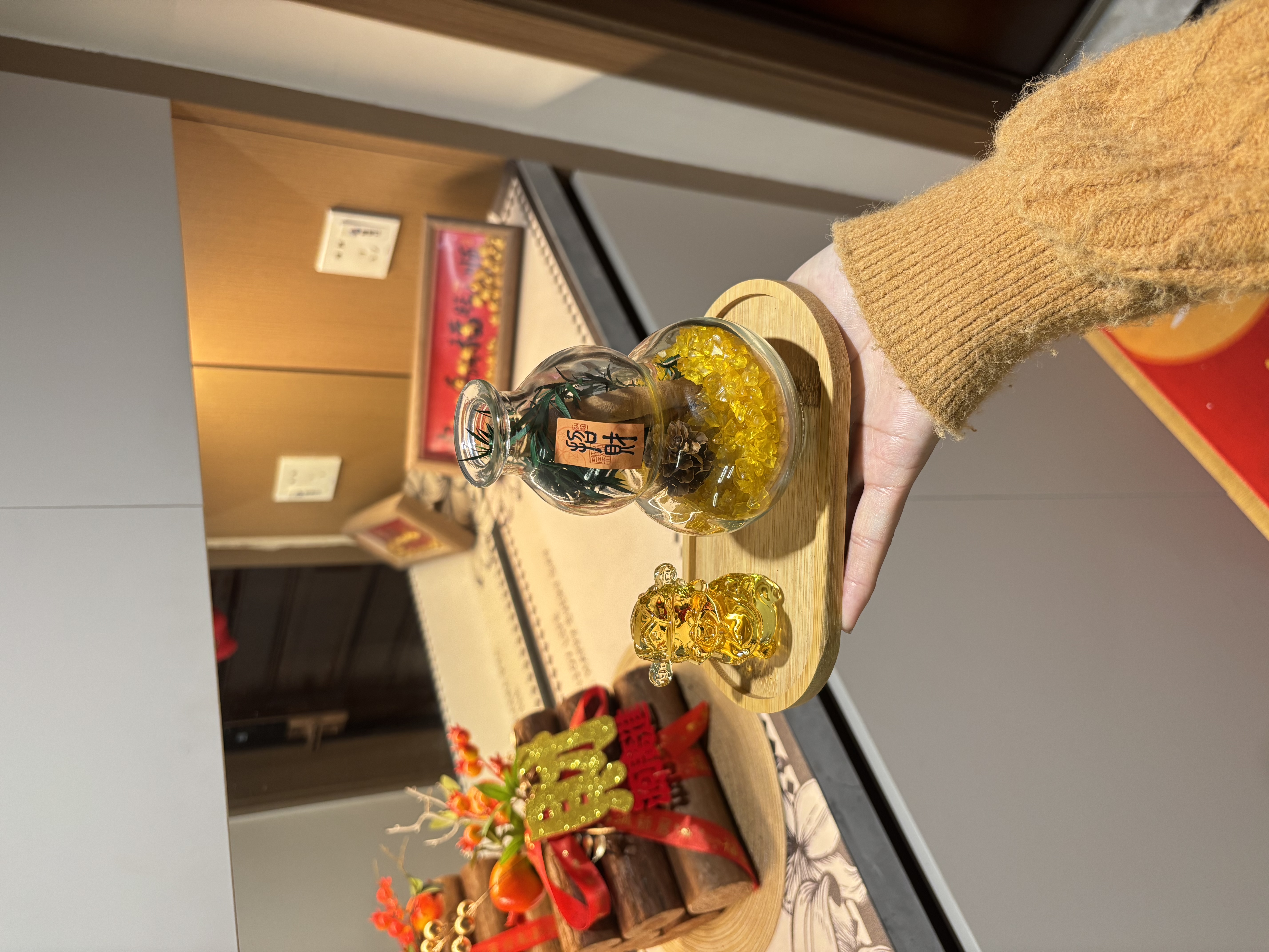 缤越肉桂生财摆件葫芦瓶招旺财神爷套装搬家入宅仪式用品玄关乔迁礼物 实拍图