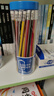 得力（deli）经典彩色抽条三角杆HB铅笔带橡皮头学生素描绘图铅笔50支/桶33595学生开学文具 实拍图