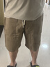 马登工装法式卡其色纯棉运动短裤男帆布休闲直筒五分裤男士夏季 卡其色 【男士裤子夏季薄款/中裤/美式短裤】 XL 实拍图