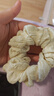 新款奶油泡芙大肠发圈女简约复古褶皱头花头绳丸子头皮筋气质发饰 米白奶油褶皱发圈 实拍图