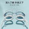 李宁LI-NING近视泳镜防水防雾男女高清游泳眼镜近视专用游泳镜LNJT224-13极光白700度 实拍图
