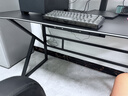 甄严选电脑桌台式电竞桌椅套装组合桌子办公家用桌学习桌书房书桌写字桌 【黑架+黑碳纤纹面】单桌140*70 实拍图