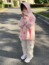牧萌儿童防晒衣男女童防晒服夏季冰丝凉感宝宝防晒外套披肩 水蜜桃 L 实拍图