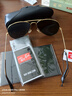 雷朋（RayBan）经典飞行员系列太阳镜开车骑行墨镜男女户外眼镜0RB3025礼物 181金色镜框绿色镜片 尺寸62 实拍图