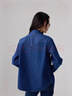 Levi's李维斯女士美式复古简约通勤经典翻领宽松蓝色牛仔衬衫 深蓝色第二批 L 实拍图