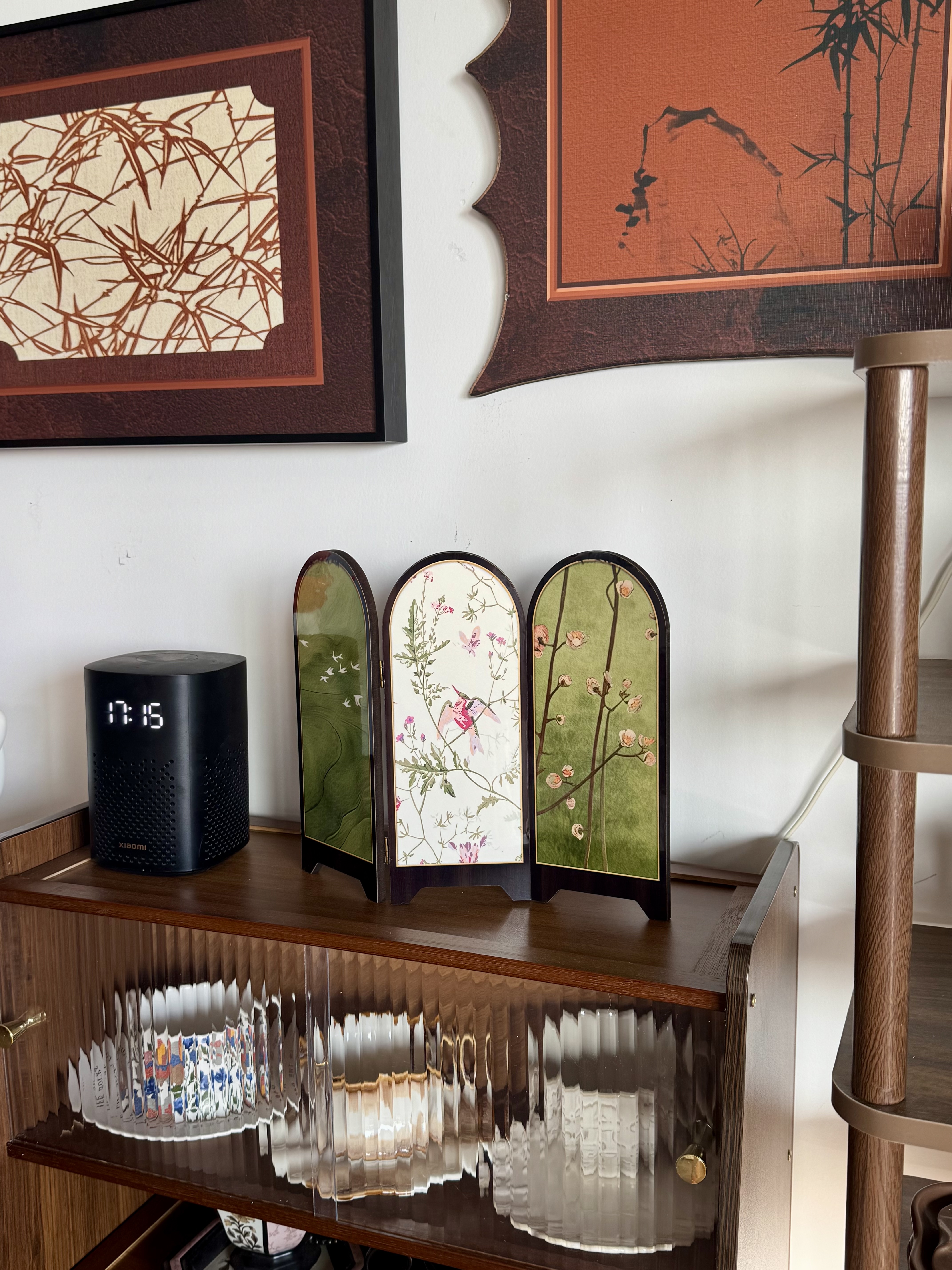 范爷家新中式屏风桌面摆件玄关茶桌家居画框装饰品客厅摆画乔迁新居礼品 实拍图