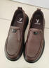 意尔康男鞋秋季羊皮舒适一脚蹬皮鞋男软面套脚商务休闲鞋 59171W 棕色41 实拍图