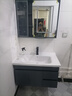 恋派浴室柜 陶瓷一体盆卫生间洗脸盆柜组合悬挂式洗漱台智能洗手盆柜 智能镜柜】珠光灰【促销中】80cm 实拍图
