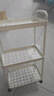 京东物流 落地小推车置物架家用玩具零食办公桌卫生间厨房储物架 白色三层 实拍图