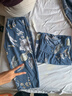 古今（GUJIN）轻薄棉绸睡衣女夏季妈妈中老年家居服宽松大码可外穿睡裤套装3XL 实拍图