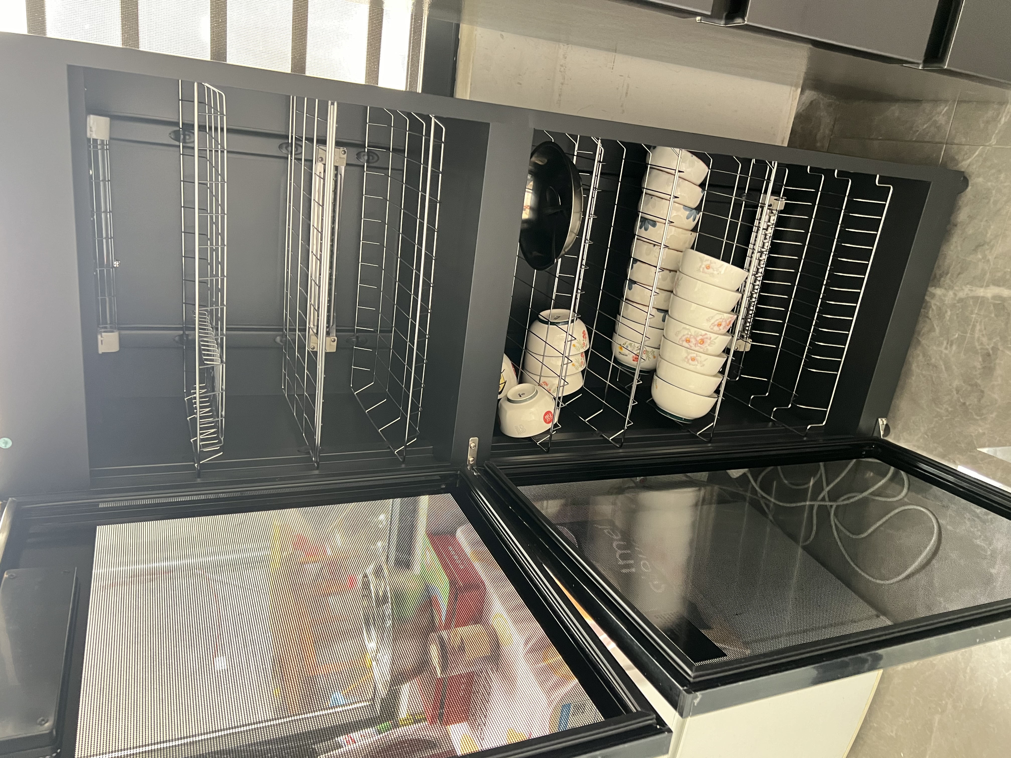 容声消毒柜家用立式消毒碗柜商用大容量厨房餐具热风烘干紫外线碗筷餐饮不锈钢消毒柜 一星级 360升 七层双门紫外线热风烘干380-305 实拍图
