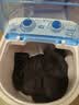 长虹迷你洗衣机小型半全自动内衣内裤家用单桶洗衣机洗脱一体母婴儿童学生宿舍出租房公寓洗袜子神器 白色4.5KG+蓝光除菌+沥水篮 实拍图