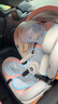 Heekin德国 儿童安全座椅汽车用0-4-12岁婴儿宝宝360度旋转ISOFIX硬接口 尊享粉(遮阳棚+上拉带+侧保护) 实拍图